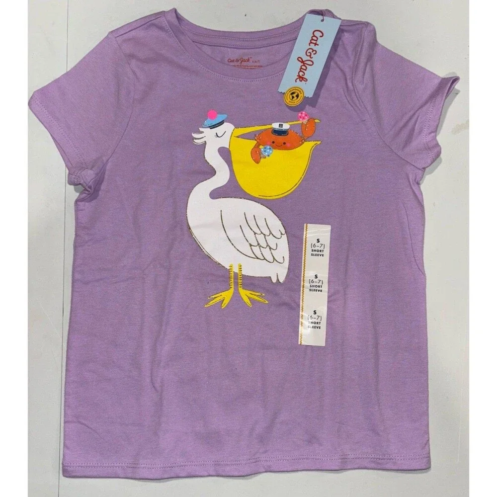 Cat & Jack All In Motion Girl’s 6/7 Summer Clothing Lot 6pcs NWT Shorts Tops